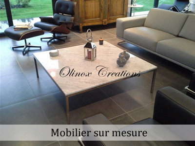 Création de mobilier en inox sur mesure